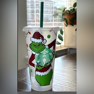 Starbucks Green Guy Grinchmas 24 oz cold cup